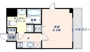 新深江駅 徒歩7分 8階の物件間取画像